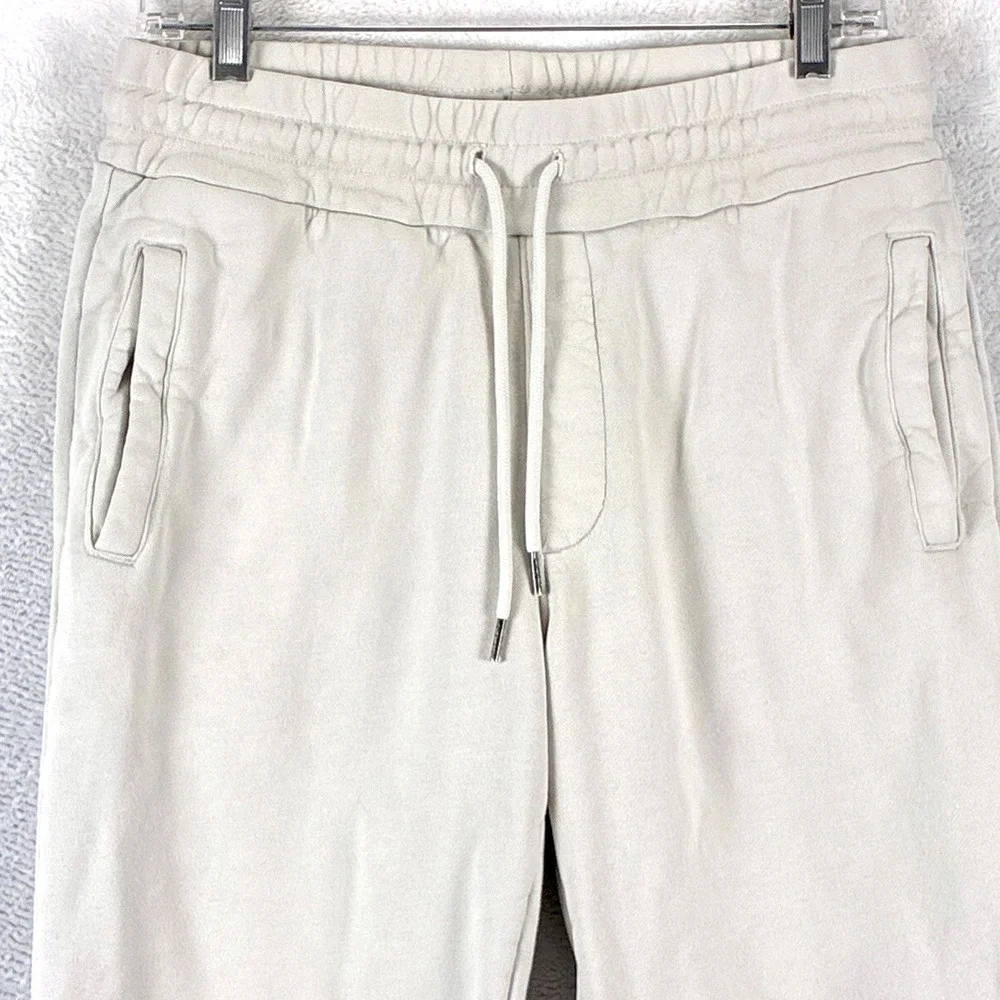 Arket Joggers Mens S Beige Drawstring Heavyweight Preppy Gym Workout Streetwear